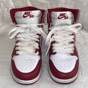 Nike Red and White High-Top 1 Retro